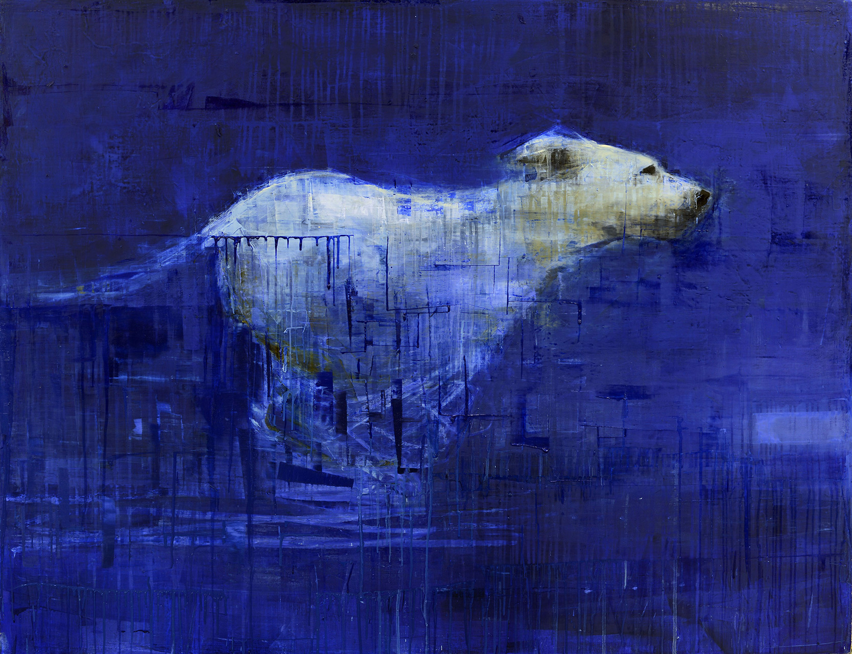 Running Dog Deep Blue Yonder-Rebecca Kinkead