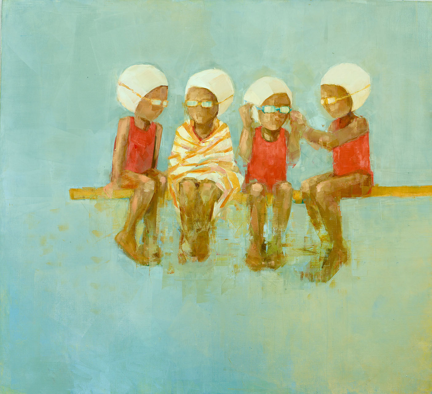 Swim Team (Blue and Gold) by Rebecca Kinkead