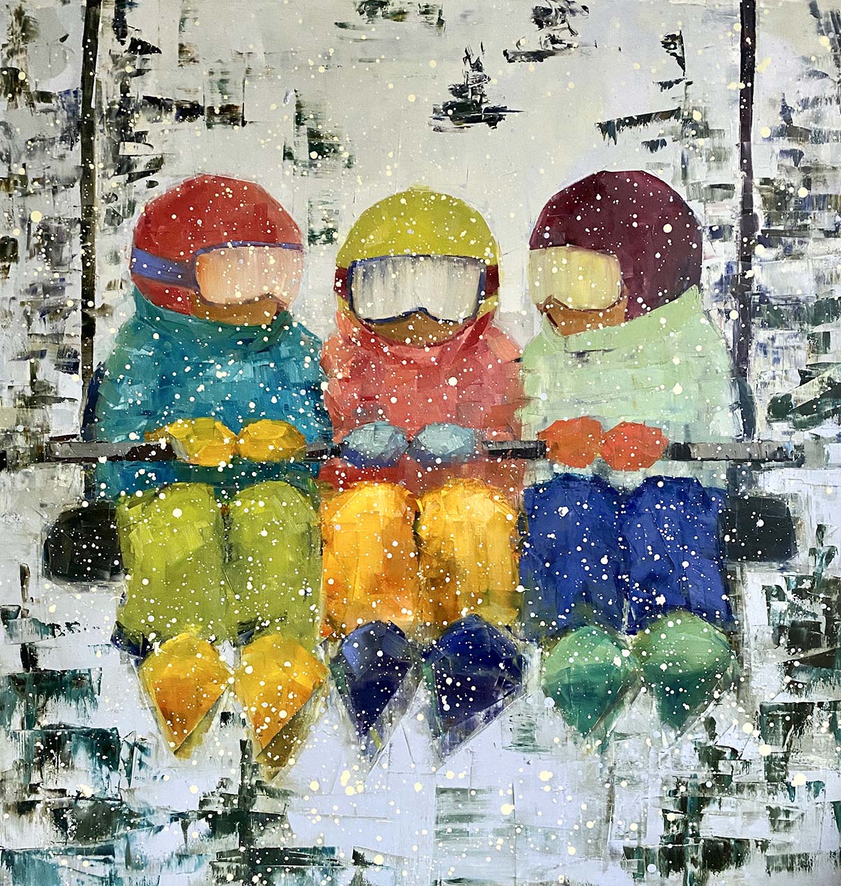 Chairlift (Snow Day) by Rebecca Kinkead