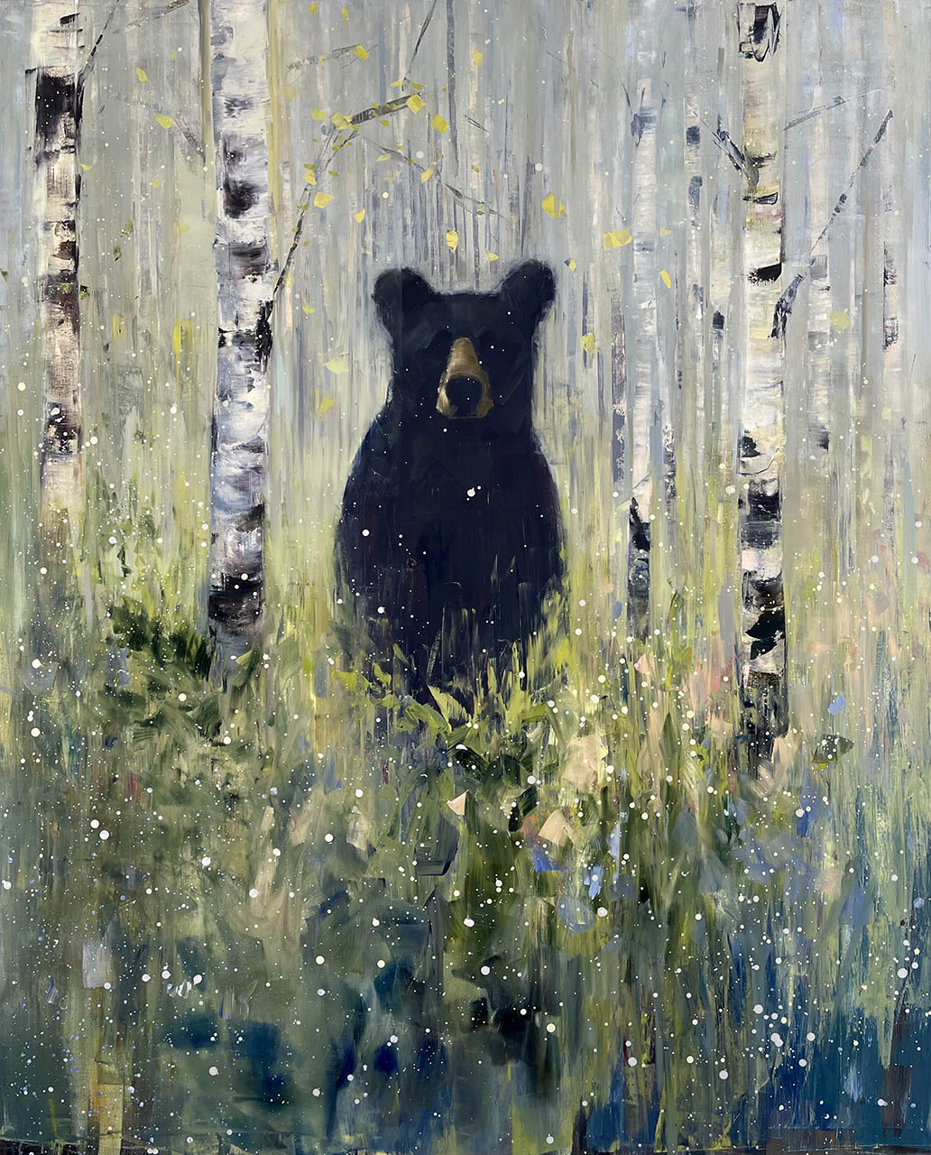Black Bear Contemplating Spring by Rebecca Kinkead
