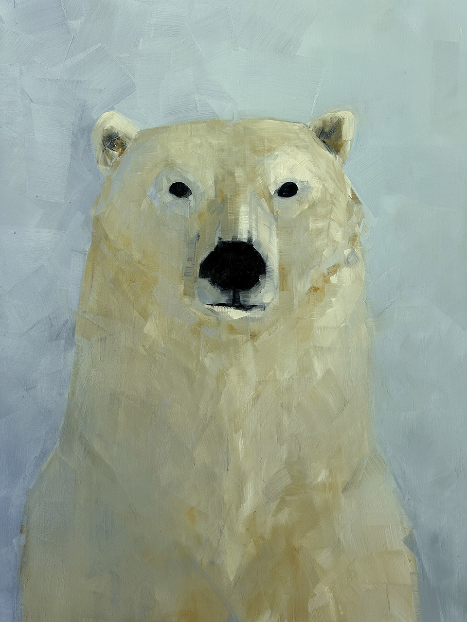 Polar Bear on Blue