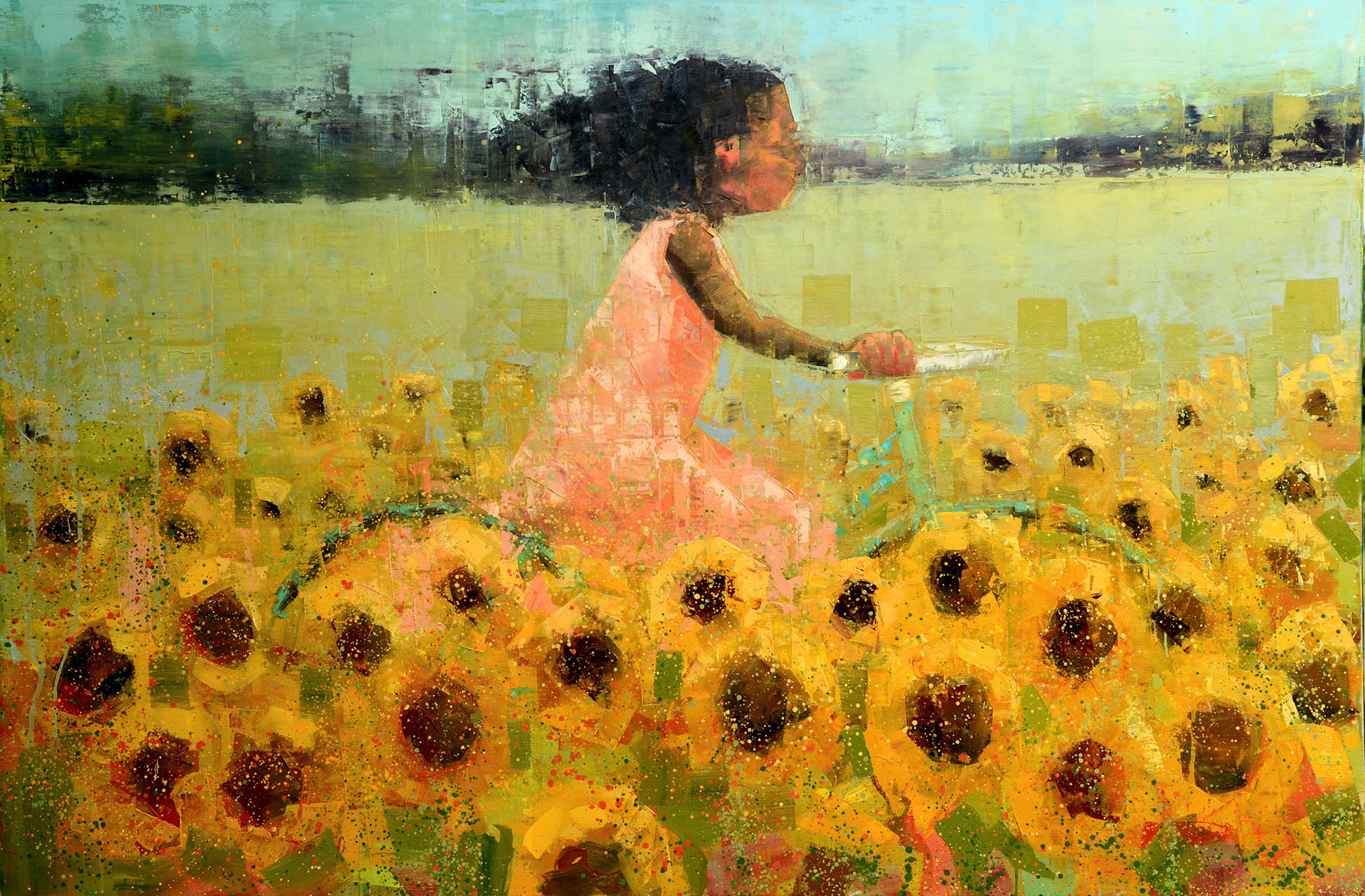 Bicycle, Sunflowers